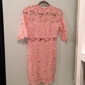 Pink lace dress